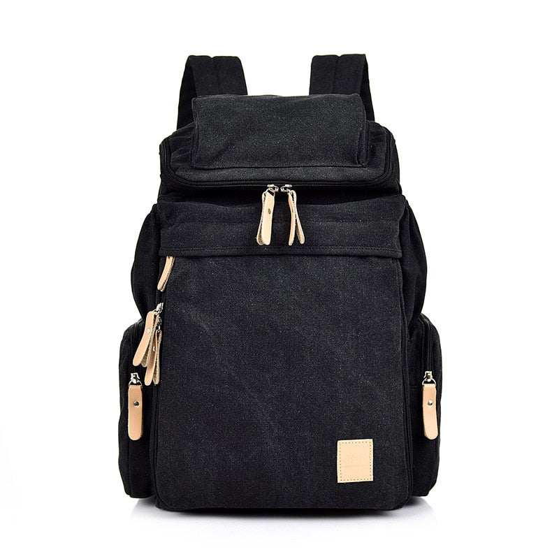 Wellvo Top Quality Canvas Large Capacity Travel Backpacks Men Casual Bag Casual Bucket Bags For Travel Bags XA25ZC