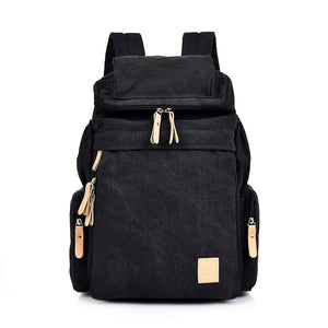 Wellvo Top Quality Canvas Large Capacity Travel Backpacks Men Casual Bag Casual Bucket Bags For Travel Bags XA25ZC