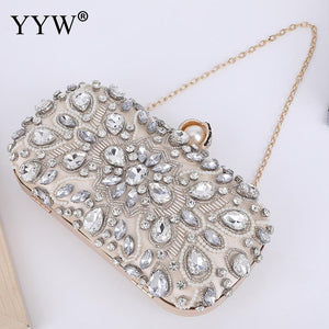 Women's Crystal Pearl Clutch