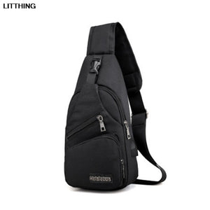 Men's Shoulder Bag w/USB Charging