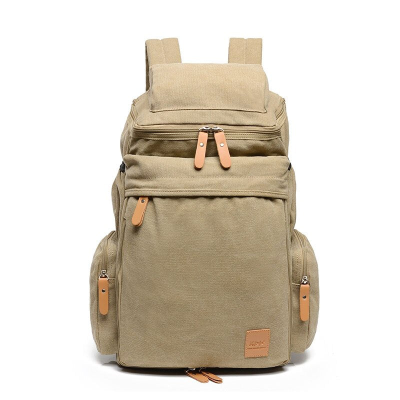 Wellvo Top Quality Canvas Large Capacity Travel Backpacks Men Casual Bag Casual Bucket Bags For Travel Bags XA25ZC