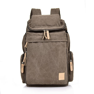 Wellvo Top Quality Canvas Large Capacity Travel Backpacks Men Casual Bag Casual Bucket Bags For Travel Bags XA25ZC