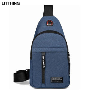 Men's Shoulder Bag w/USB Charging