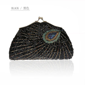 Vintage Peacock Clutch