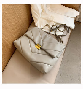 Solid Color PU Leather Bag