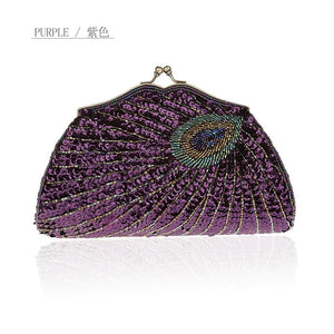 Vintage Peacock Clutch