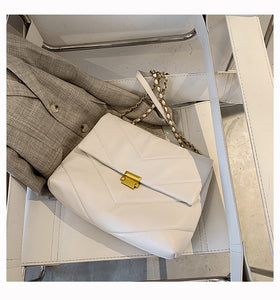 Solid Color PU Leather Bag