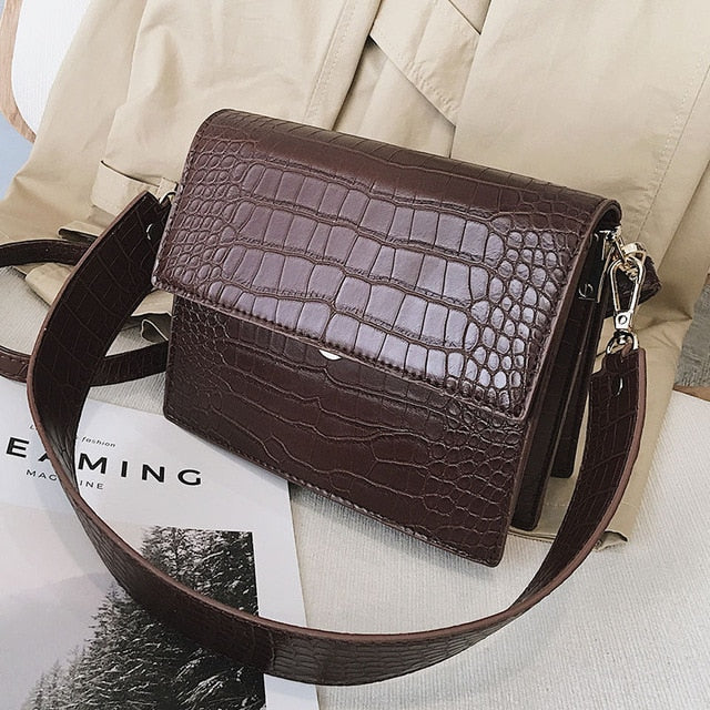 Vintage Crocodile Pattern Handbags