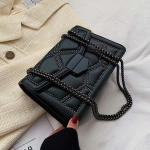 Leather Luxury Shoulder Handbag with Chain